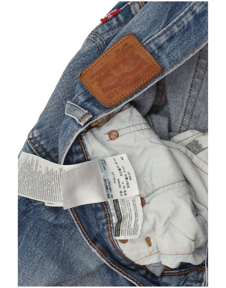 Levi's Damen 501 Straight Jeans W26 L28 Blaue Baumwolle