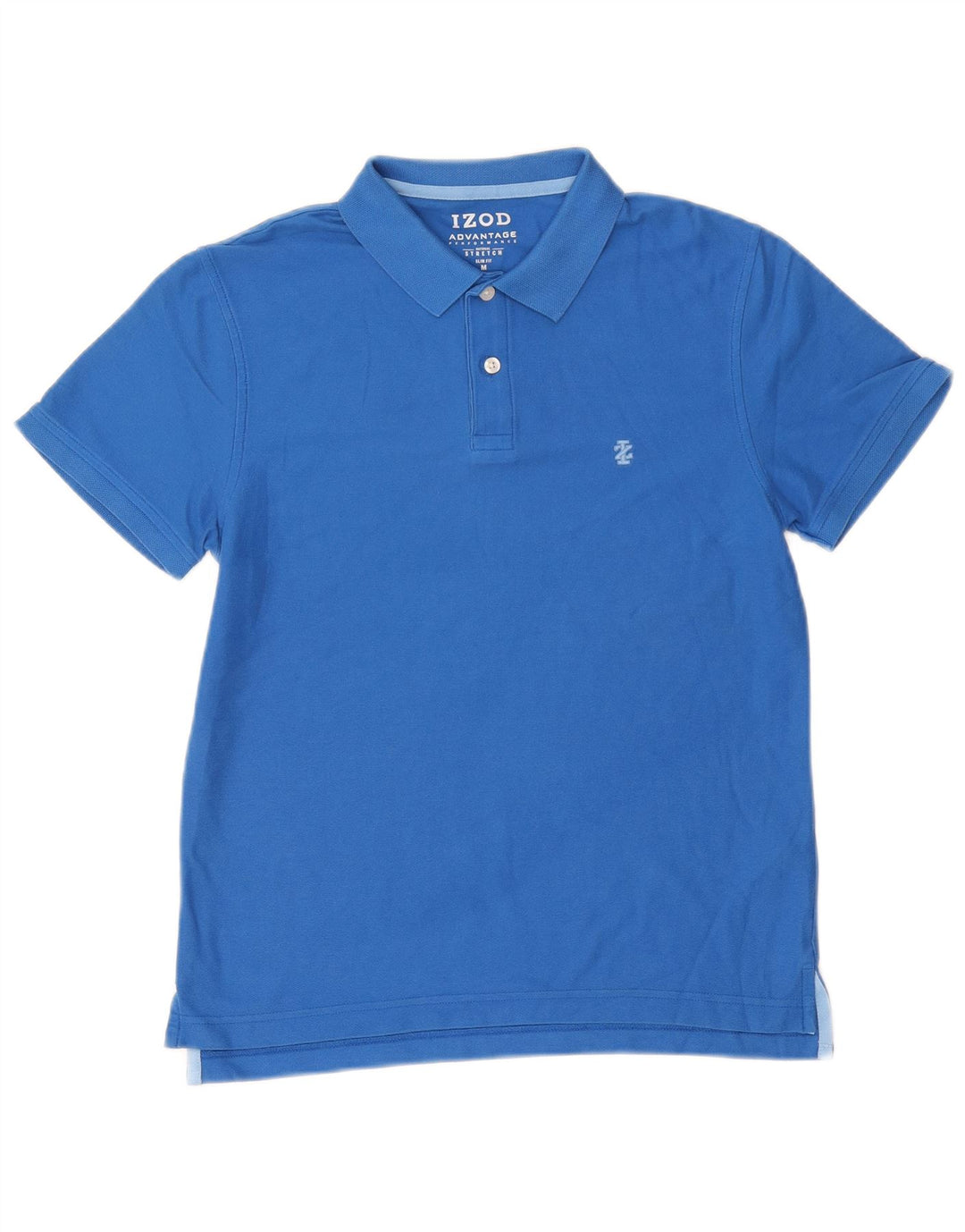 Izod Slim Fit Herren-Poloshirt aus mittelblauer Baumwolle