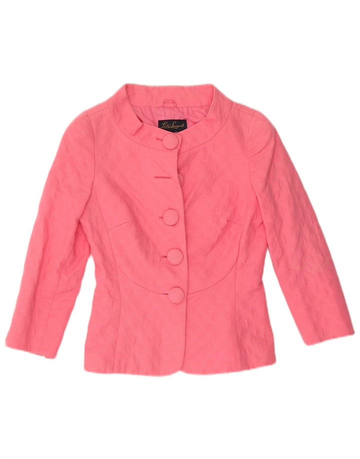 LUISA SPAGNOLI Damen Blazerjacke mit 3/4-Ärmeln und 5 Knöpfen IT 40 Small Pink