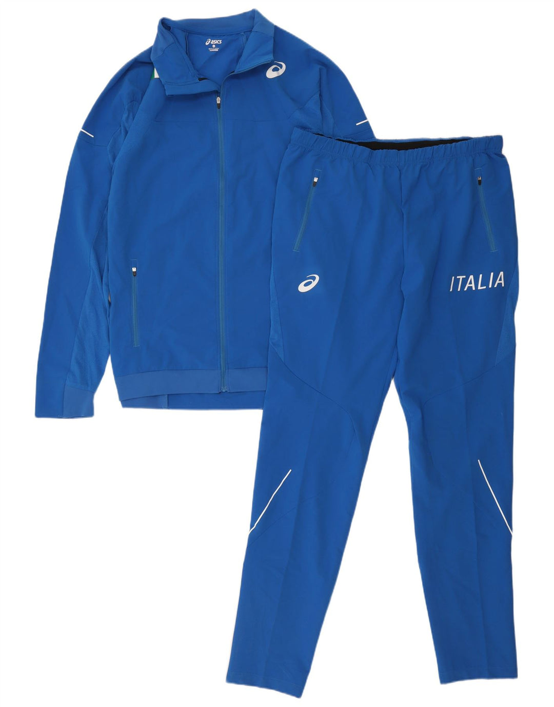 Asics Herren Italia Graphic Full Trainingsanzug XL Blau Polyester