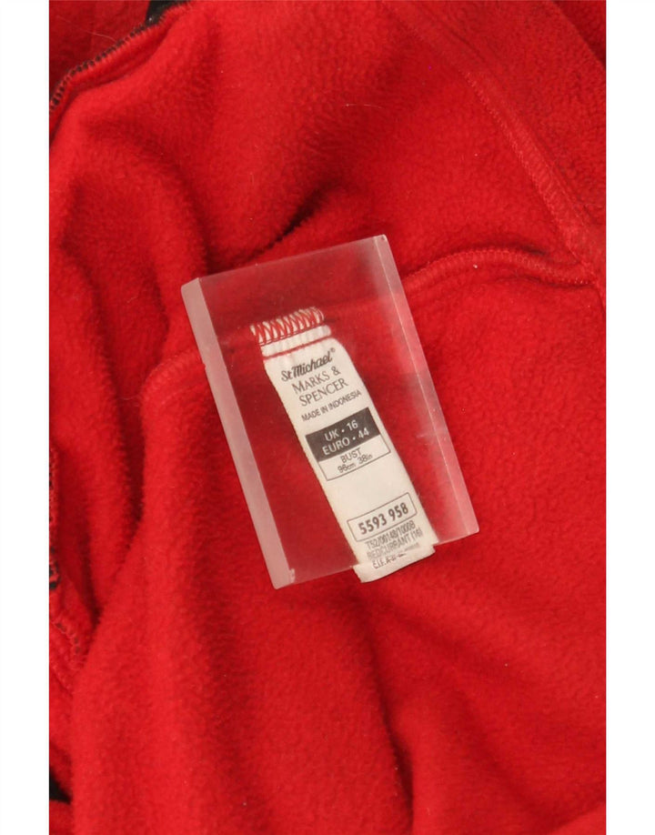 Marks & Spencer Herren St. Michael Fleecejacke UK 16 Large Rot Polyester