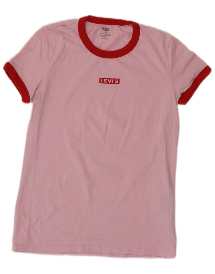 LEVI'S Damen-T-Shirt in Übergröße mit Grafik, UK 6, XS, Rosa, Baumwolle