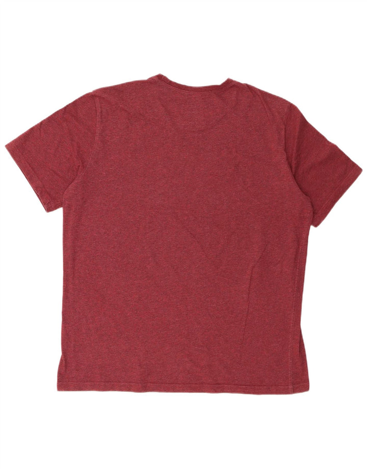 Decathlon Herren T-Shirt mit Grafik, Größe L, Burgunderrot