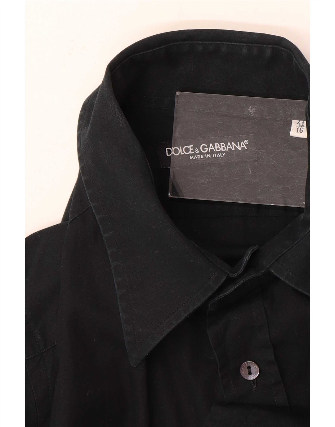 Dolce & Gabbana Herrenhemd Größe 41 16 Large Schwarz