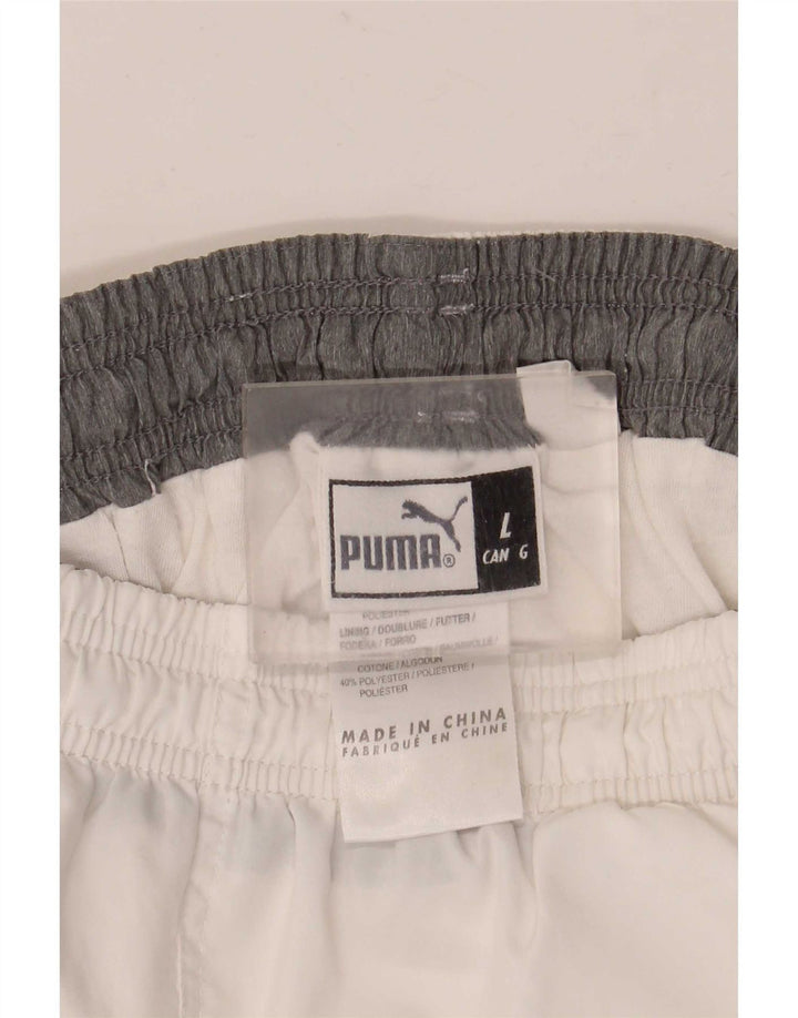 Puma Herren-Sportshorts, groß, weißes Polyester