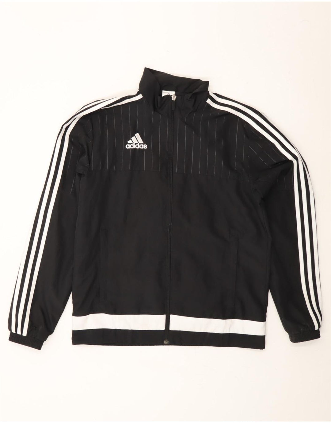ADIDAS Herren-Trainingsanzug-Oberteil, Jacke, Größe S, Schwarz, Farbblock-Polyester