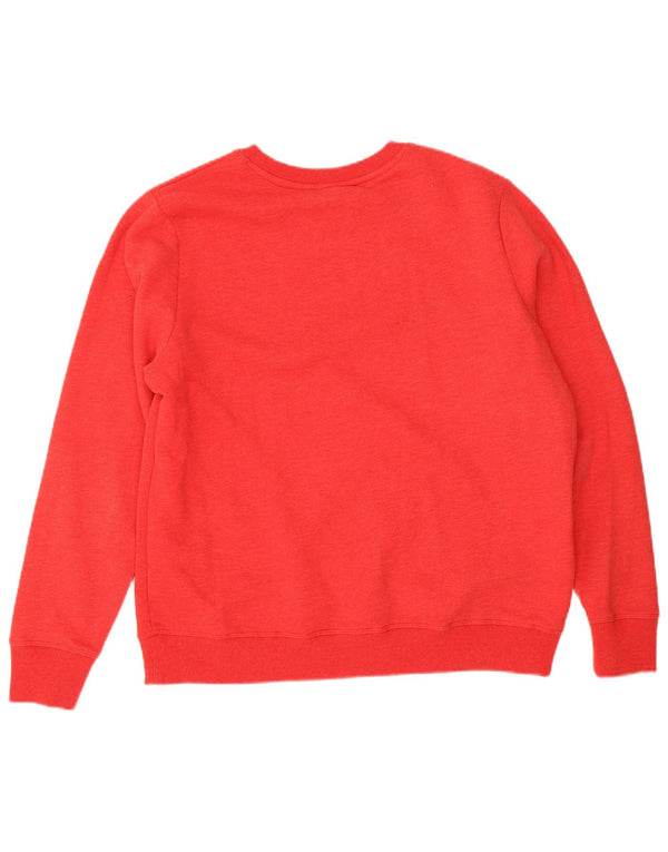 Superdry Damen-Sweatshirt-Pullover in Übergröße, UK-Größe 14, Größe L, Rot, Baumwolle
