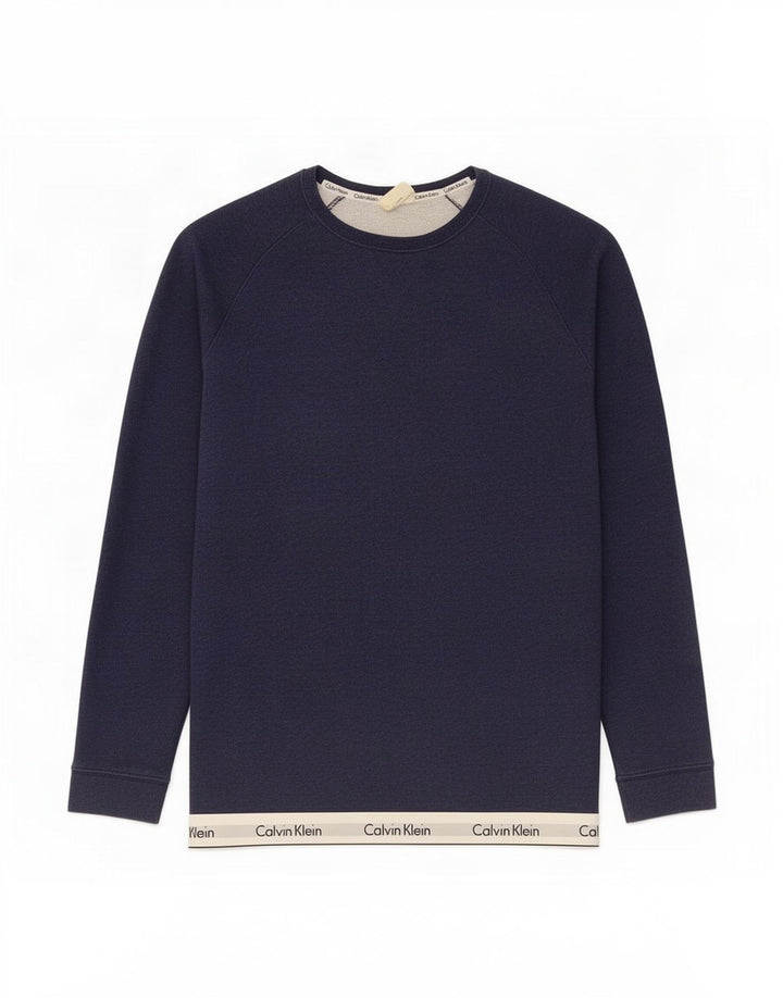 Calvin Klein Herren-Sweatshirt mit Grafik, mittelgroß, Marineblau, Farbblock