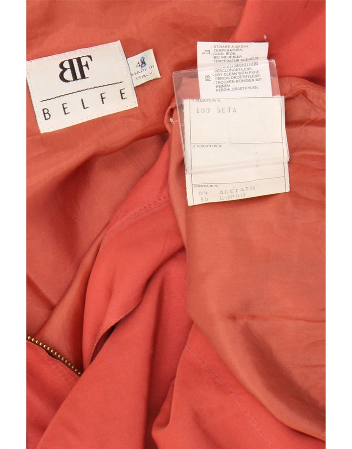 Belfe Damen Utility Jacke IT 48 XL Orange Seide