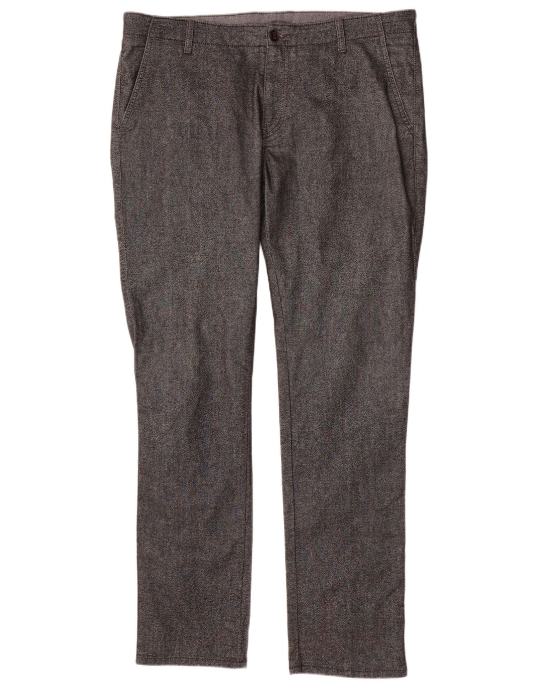 Rifle Slim-Hose für Herren, W38, L34, graue Baumwolle mit Fischgrätenmuster