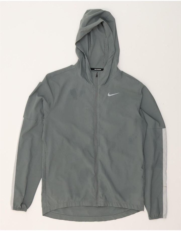 Nike Herren Dri Fit Kapuzen-Trainingsoberteil, Jacke, Größe S, Grau, Farbblock