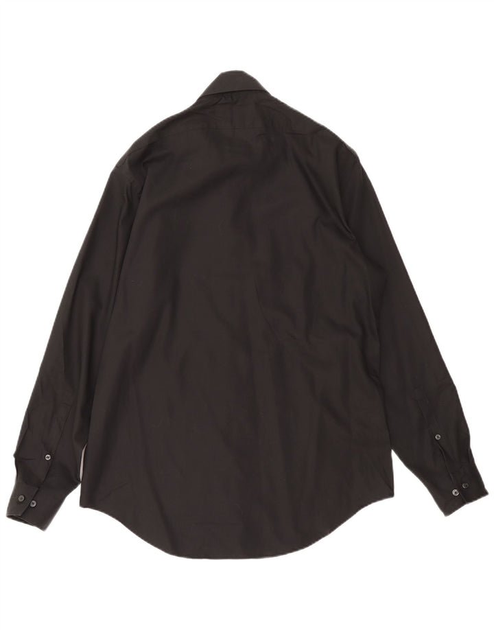 Calvin Klein Herren Slim Fit Hemd Größe 15 1/2 Mittelschwarze Baumwolle