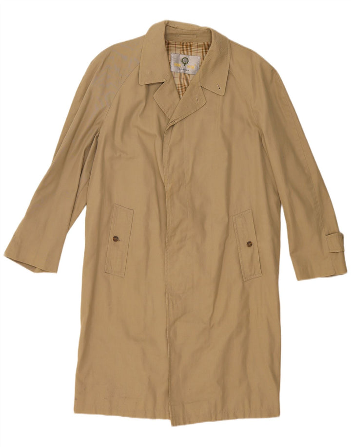 Hyde Park Herren Trenchcoat UK 40 Large Beige Baumwolle