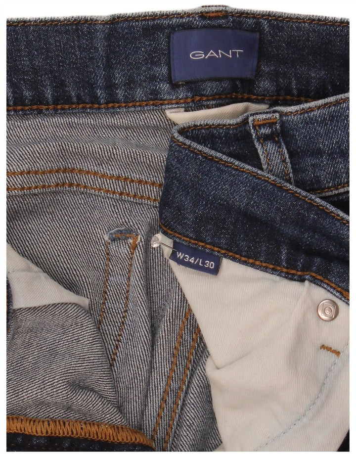 Gant Herren Straight Jeans W34 L30 Blau