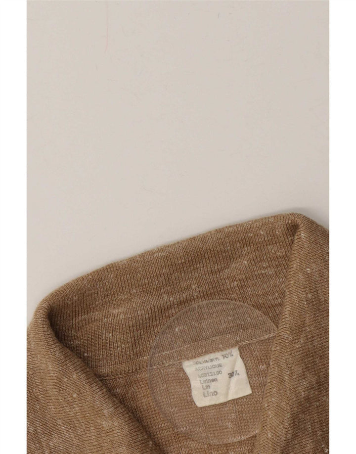 Vintage Herren Poloshirt Medium Beige Polyacryl