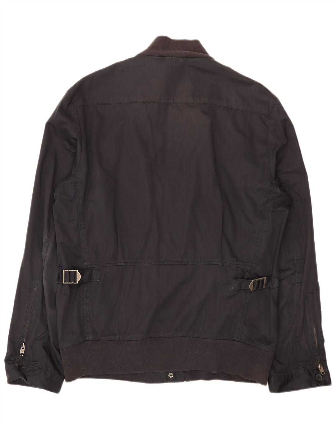 French Connection Herren Bomberjacke UK 40 Large Marineblau Baumwolle