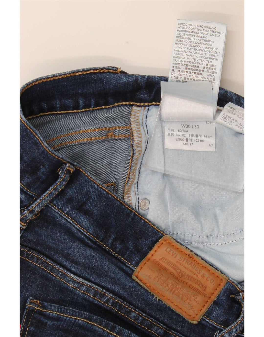 Levi's Damen 724 High Rise Straight Jeans W30 L30 Blaues Lyocell