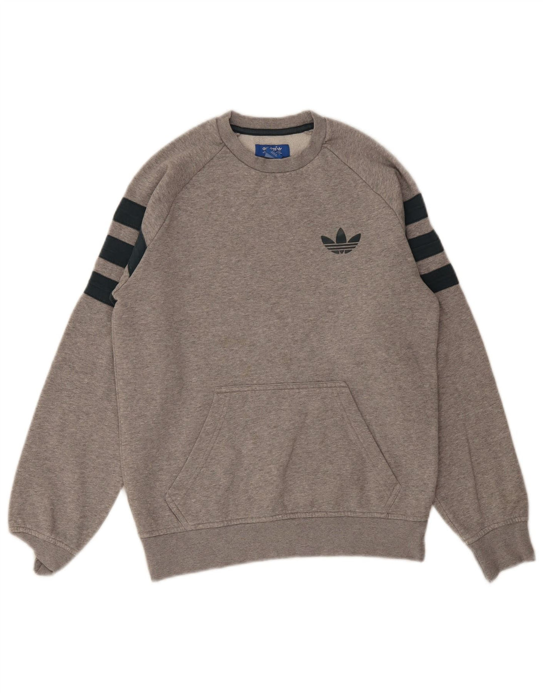 Adidas Herren 3D Arc Sweatshirt Pullover Small Grau Fair Isle Baumwolle