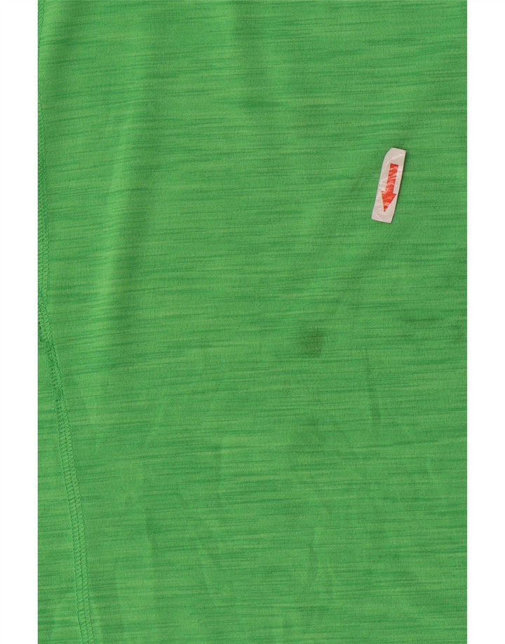 Reebok Damen T-Shirt Top UK 12 Mittelgrün geflecktes Polyester