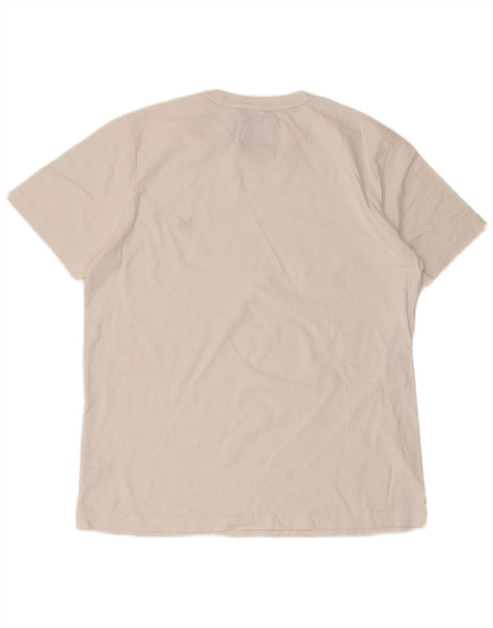 Crew Clothing Herren T-Shirt Top Large Weiß Baumwolle