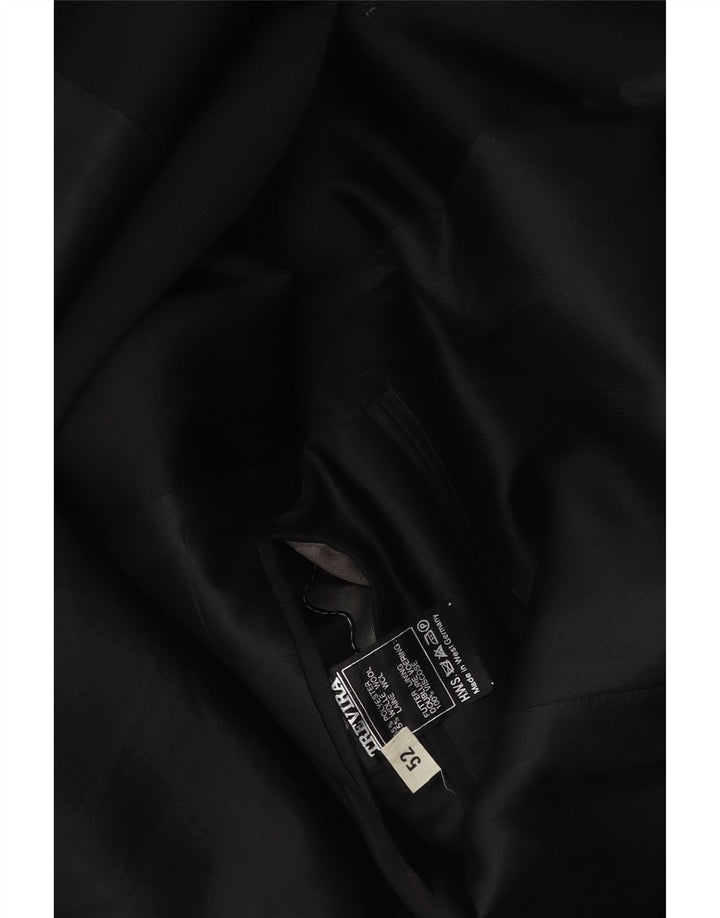 TREVIRA Herren-Blazer mit 1 Knopf, Größe 52, XL, Marineblau, gestreift, Polyester