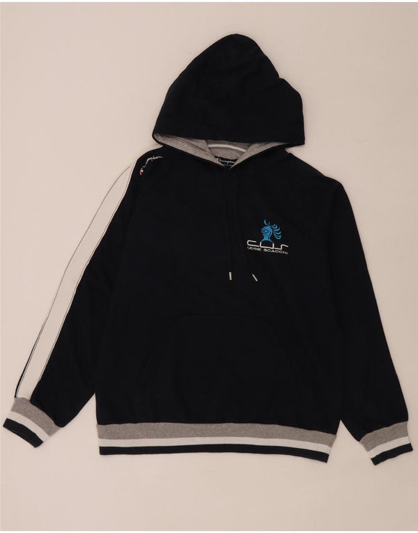 Champion Herren Udine Scacochi Kapuzenpullover, groß, Marineblau, Farbblock