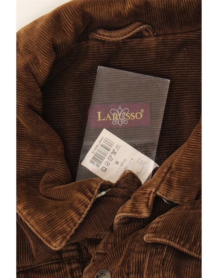Larusso Herren Cordjacke UK 38 Mittelbraune Baumwolle