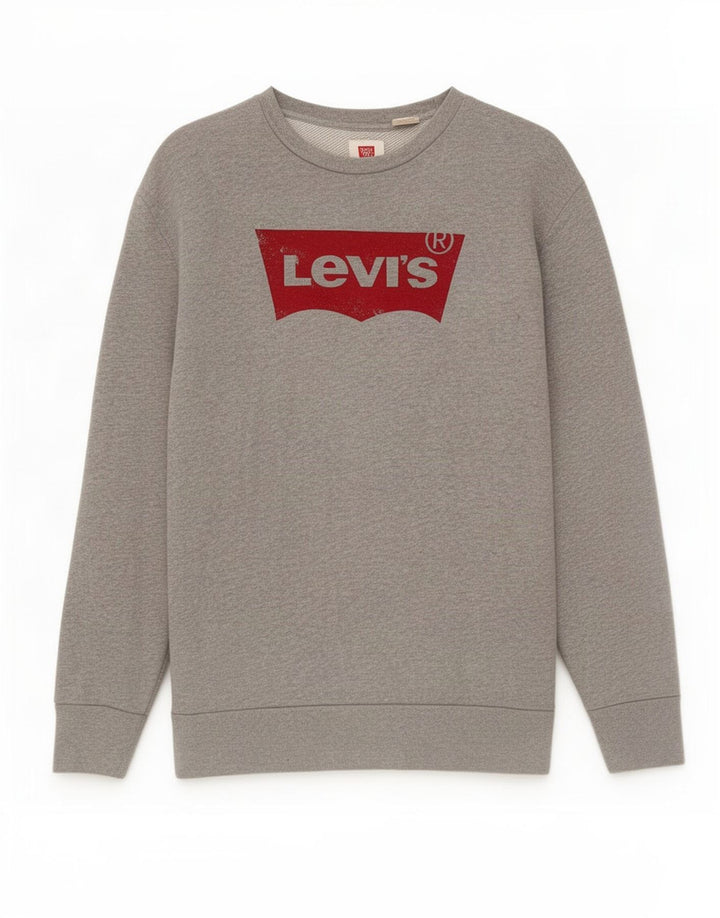 Levi's Herren-Sweatshirt mit Grafik, mittelgraue Baumwolle
