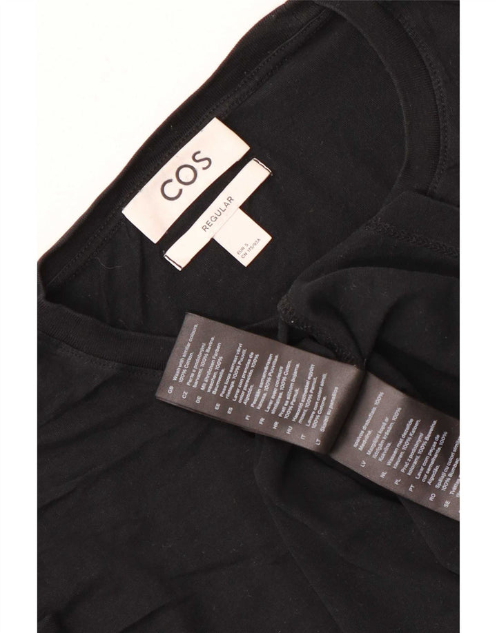 Cos Herren-T-Shirt, normal, Größe S, Schwarz, Baumwolle