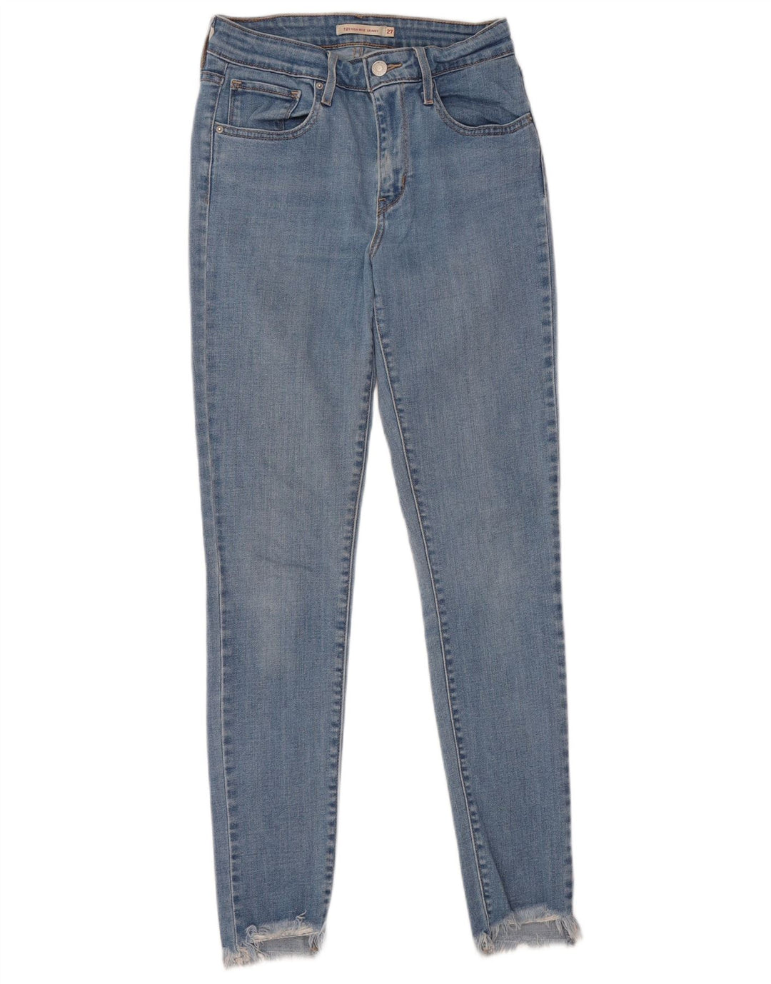 Levi's Damen 721 High Rise Skinny Jeans W27 L32 Blaue Baumwolle