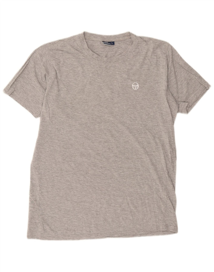 Sergio Tacchini Herren T-Shirt Top Large Grau meliert