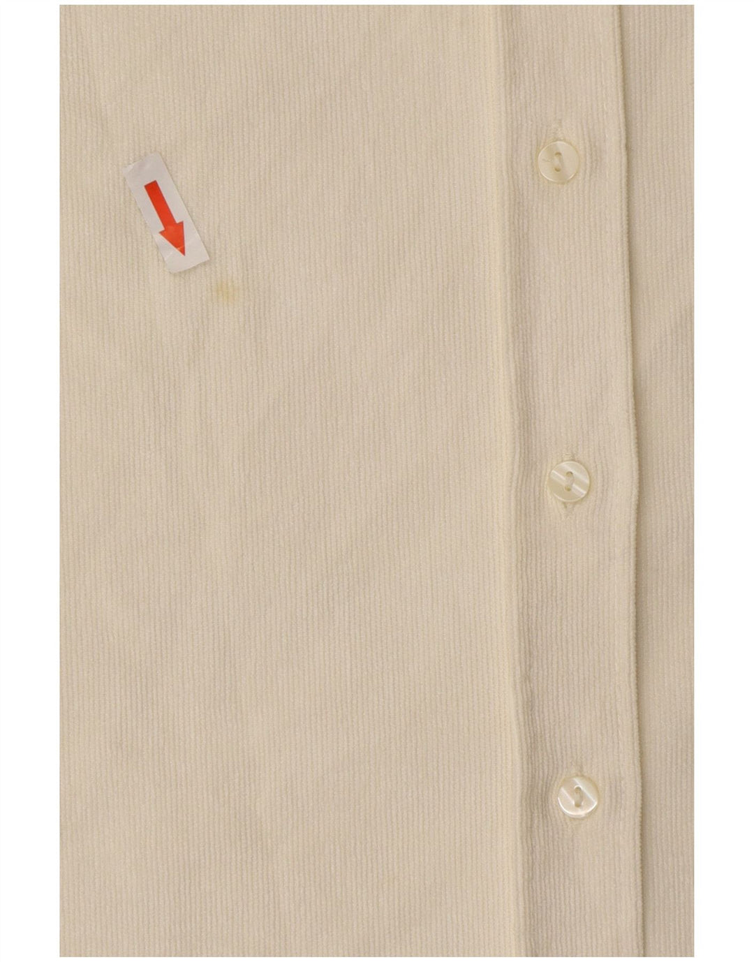 Zara Damen Übergroßes Cordhemd UK 6 XS Off White Polyester