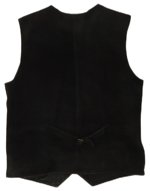 Pionier Herren Wildlederweste Medium Schwarz