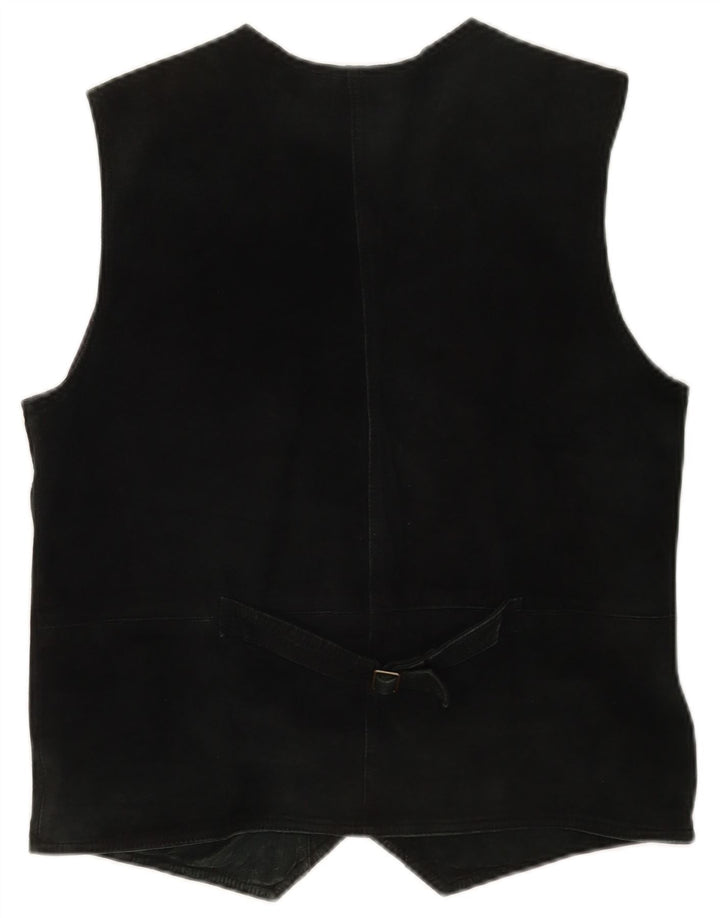 Pionier Herren Wildlederweste Medium Schwarz