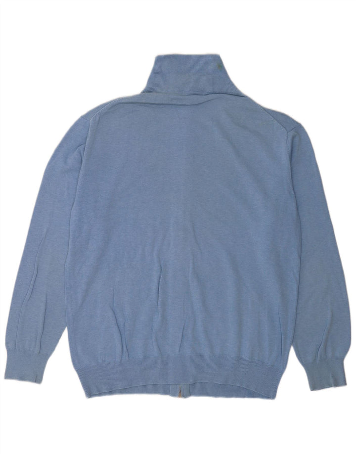 Gant Herren-Cardigan-Pullover XL aus blauer Baumwolle