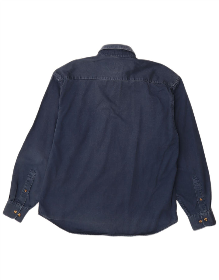 Dickies Herrenhemd aus mittelblauer Baumwolle in Marineblau