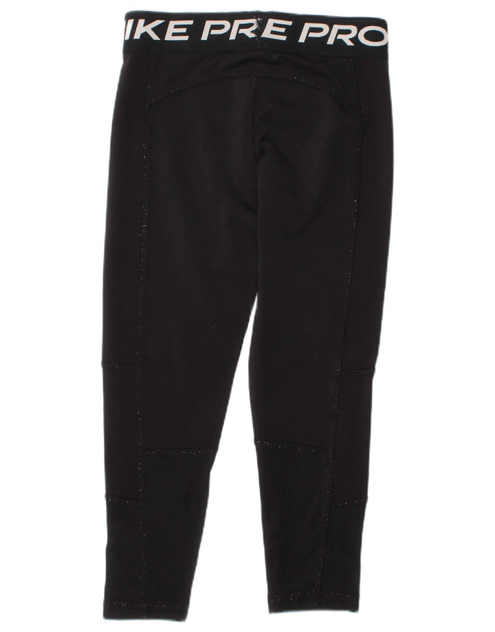 Nike Dri Fit Grafik-Leggings für Mädchen, 4–5 Jahre, Größe S, Schwarz, Polyester