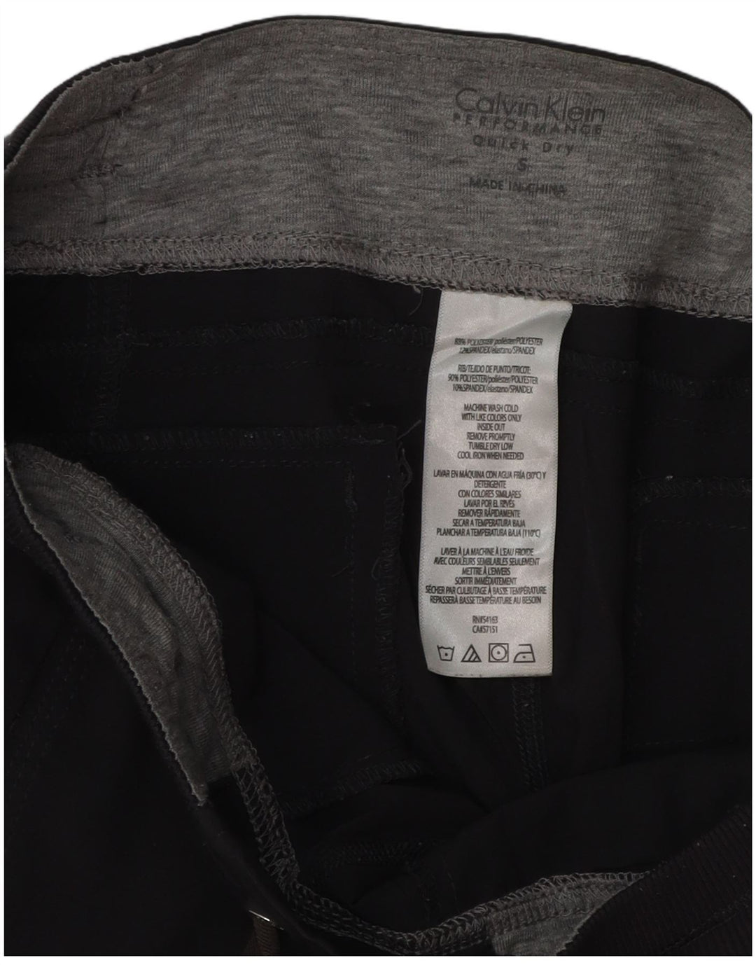 CALVIN KLEIN Damen Trainingshose Jogger UK 10 Small Grau Polyester