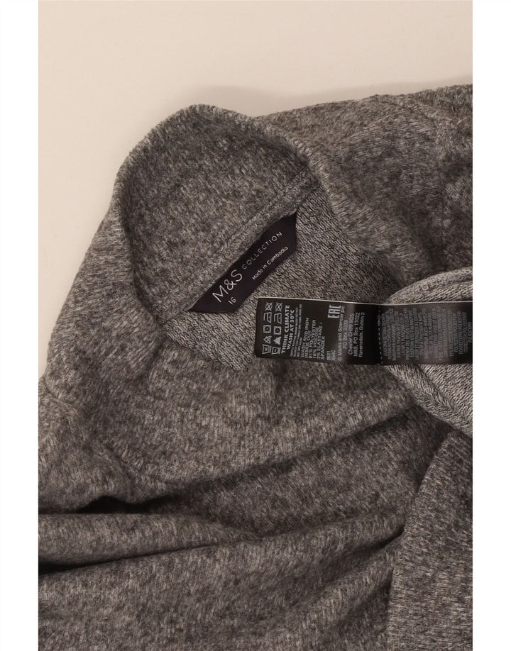MARKS & SPENCER Rollkragenpullover für Damen, Gr. 40, Größe L, Grau gefleckt