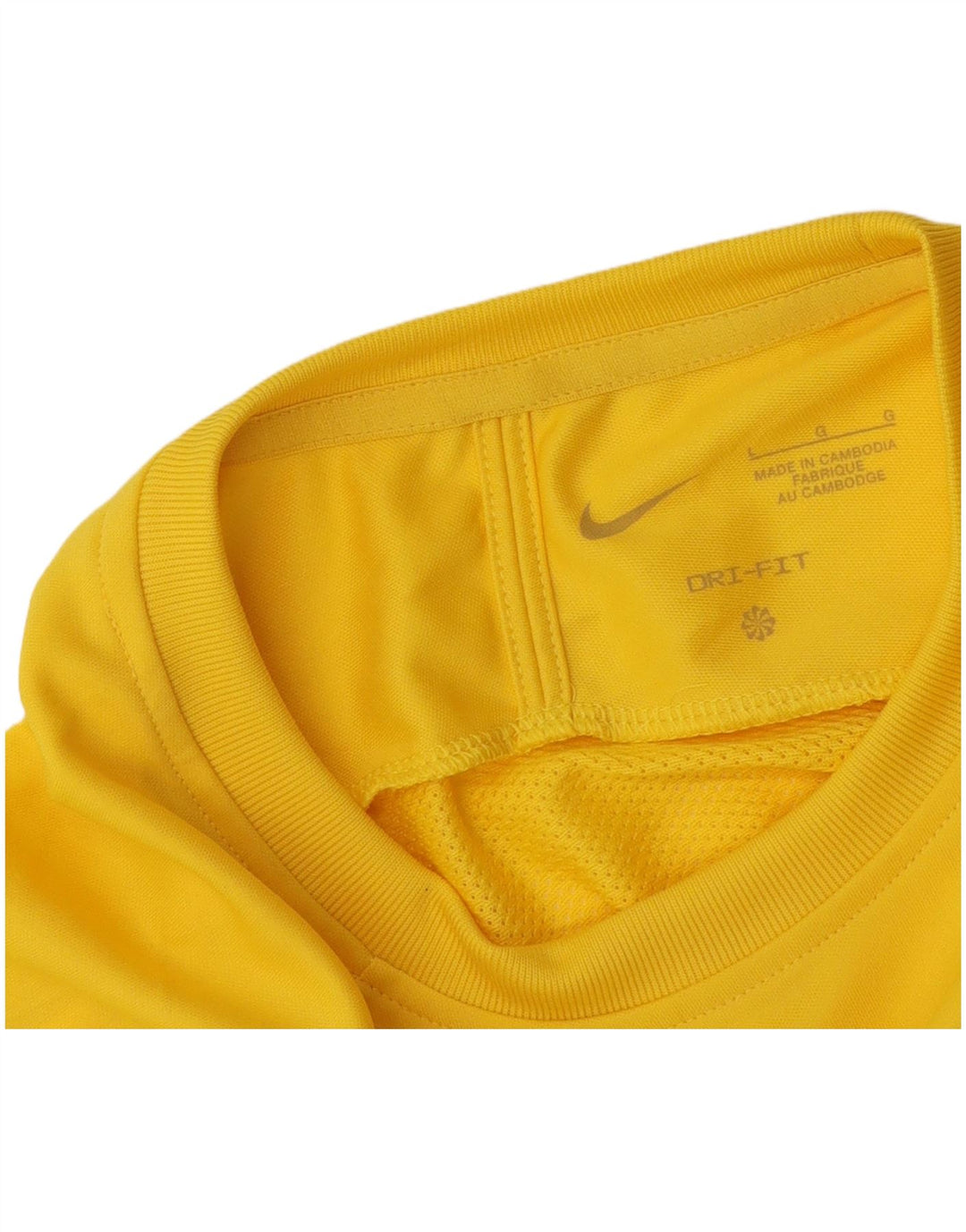 Nike Herren Dri Fit T-Shirt-Oberteil, groß, gelb, Farbblock