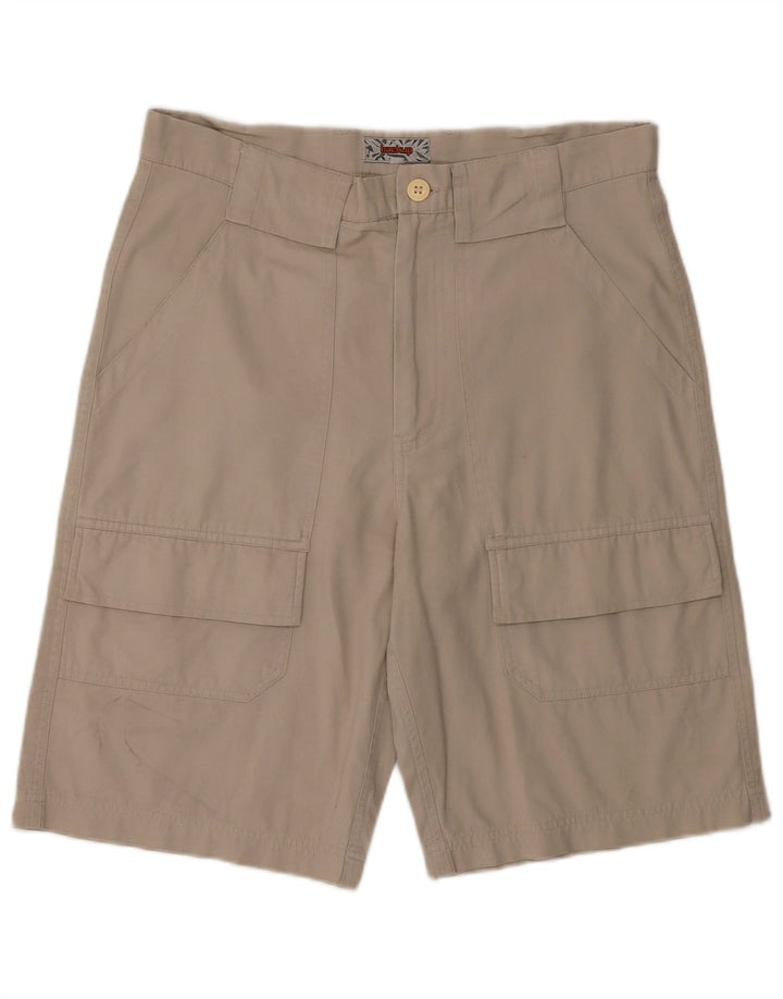 Vintage Herren Cargo Shorts Medium W32 Beige Baumwolle