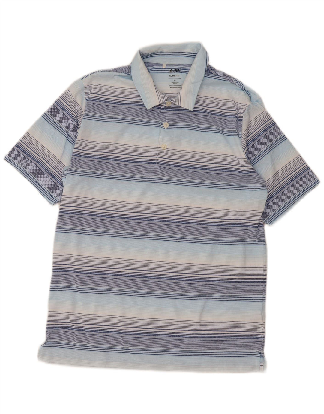 Adidas Herren Climalite Poloshirt Mittelblau gestreift Polyester