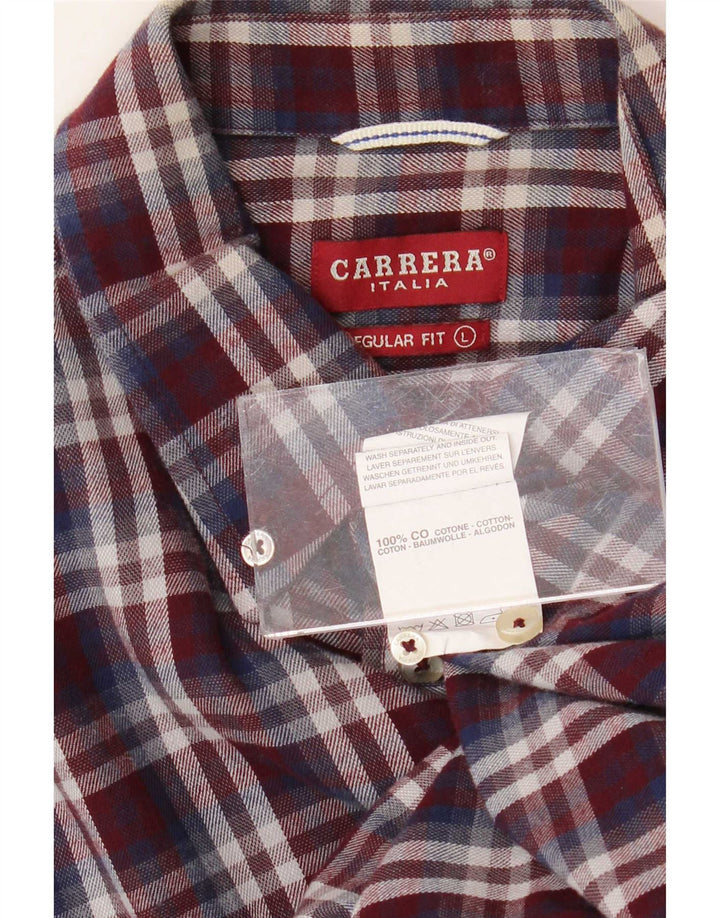 Carrera Herren-Flanellhemd mit normaler Passform, groß, mehrfarbig, kariert, Baumwolle