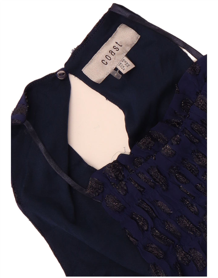 Coast Neckholder-Top für Damen, UK 10, Größe S, Marineblau gepunktet
