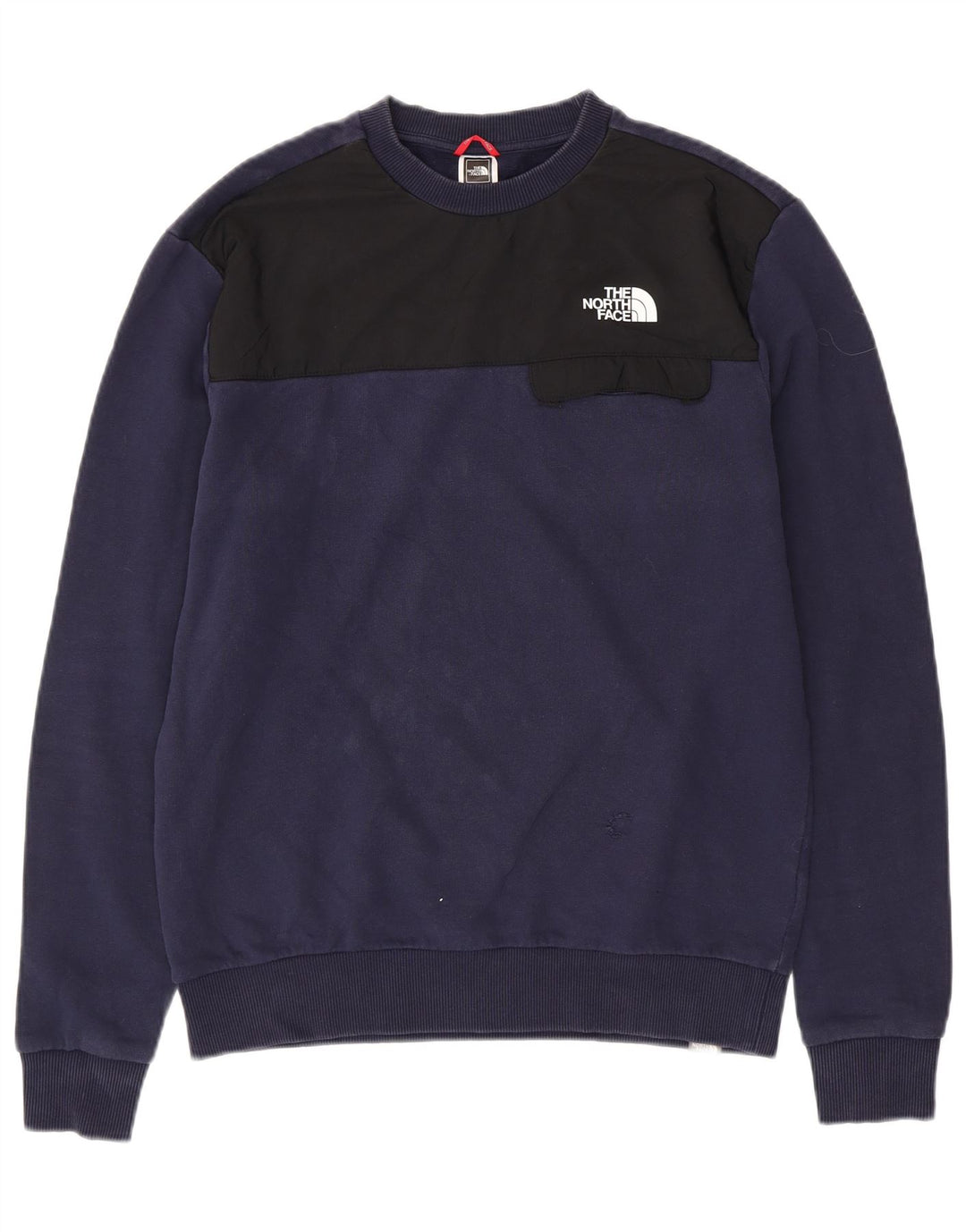 THE NORTH FACE Herren-Sweatshirt-Pullover aus mittelblauer Colourblock-Baumwolle in Marineblau