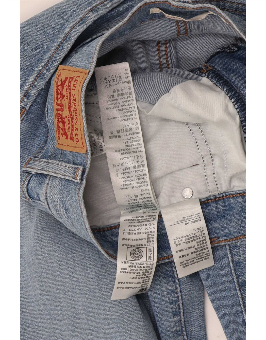 Levi's Damen 314 Shaping Straight Jeans W28 L32 Blaue Baumwolle