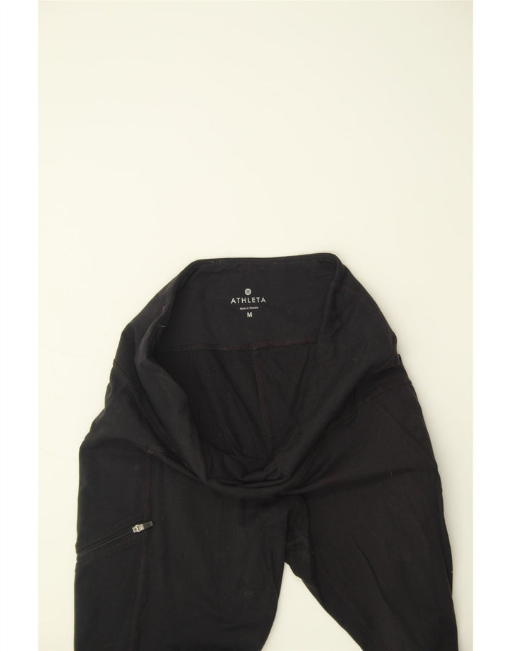 ATHLETA Womens Leggings UK 12 Medium  Black Polyester Vintage Athleta and Second-Hand Athleta from Messina Hembry 