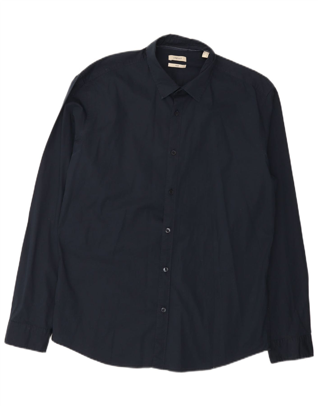 Esprit Herren-Slim-Fit-Hemd, groß, marineblau, Baumwolle