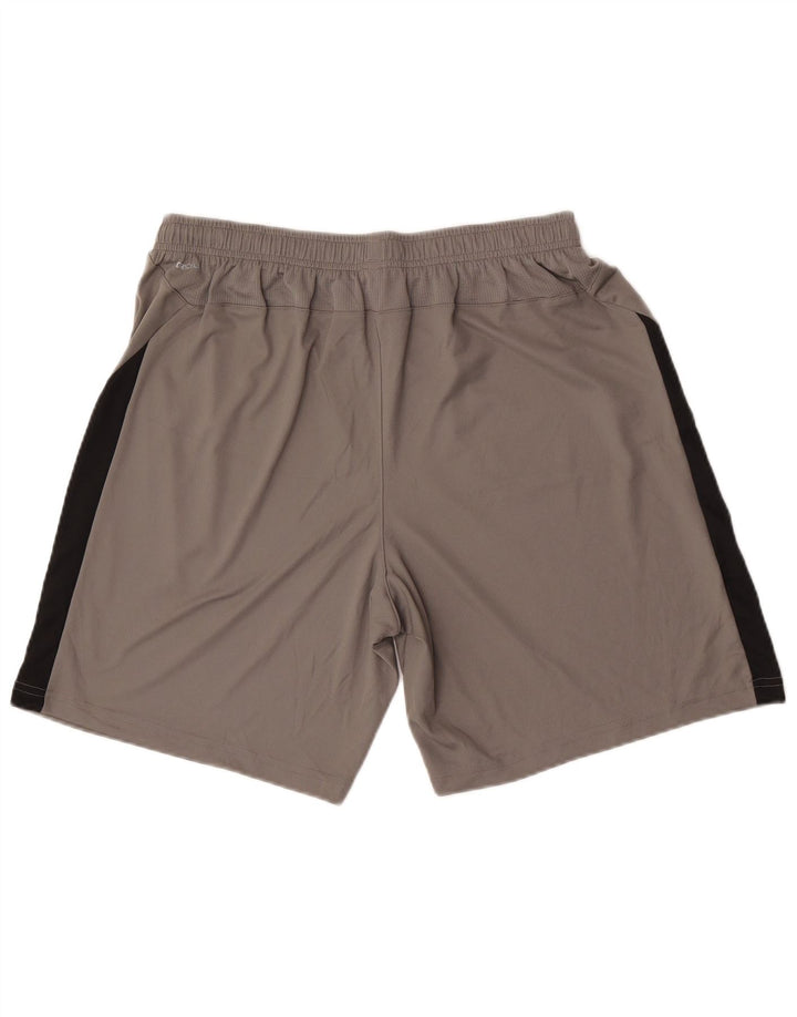 Puma Herren-Sportshorts, groß, graues Colourblock-Polyester