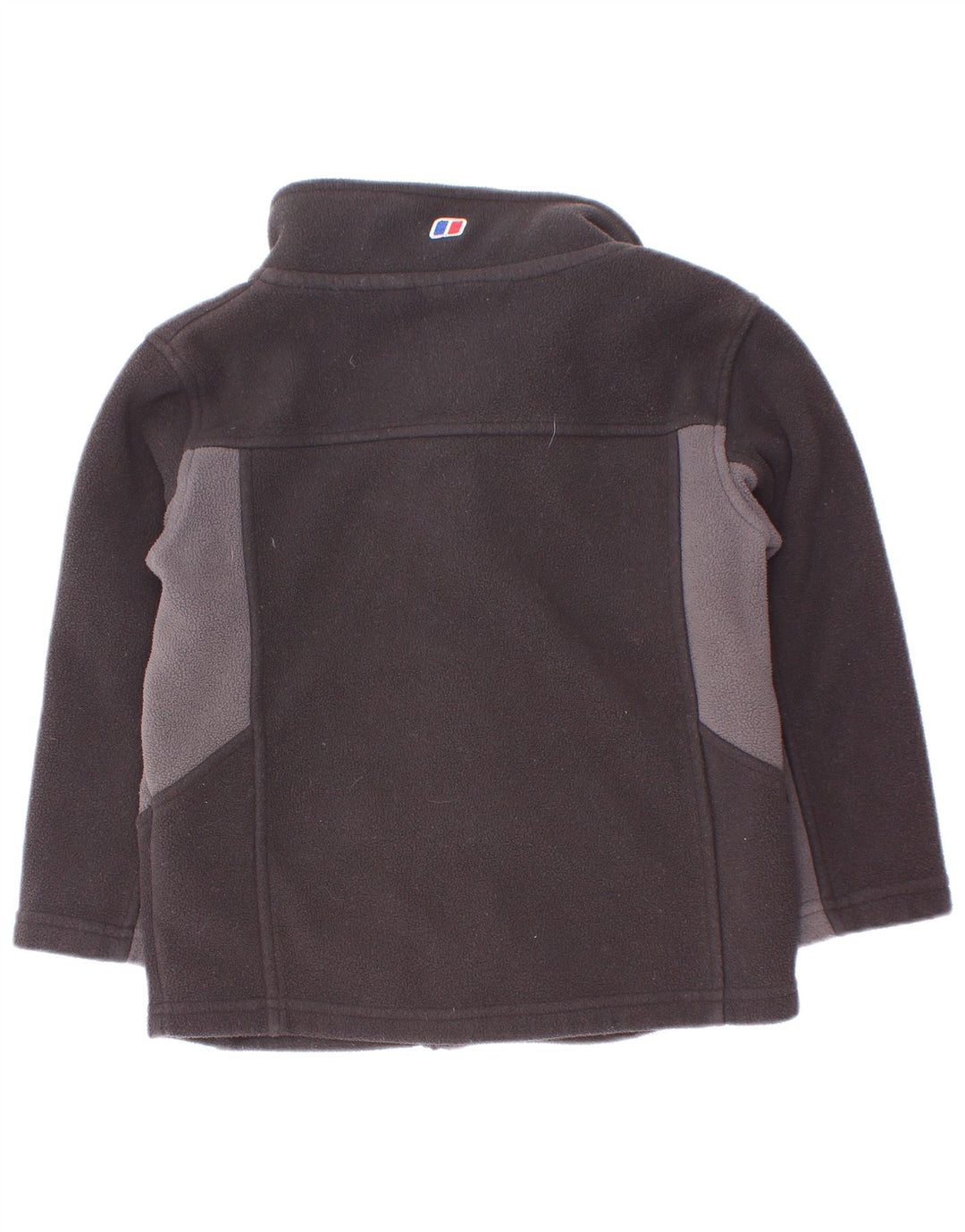 Bergans Fleecejacke für Jungen, 5–6 Jahre, schwarzes Colourblock-Polyester